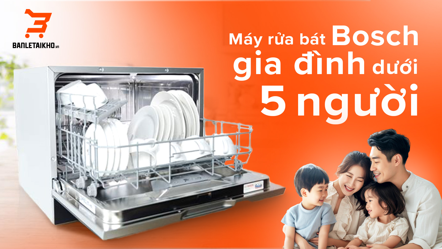 Tìm hiểu kích thước máy rửa bát Bosch chi tiết nhất 2025 9 Với gia đình ít người nên chọn máy rửa bát thiết kế nhỏ gọn, rửa được từ 4 đến 6 bộ bát đĩa