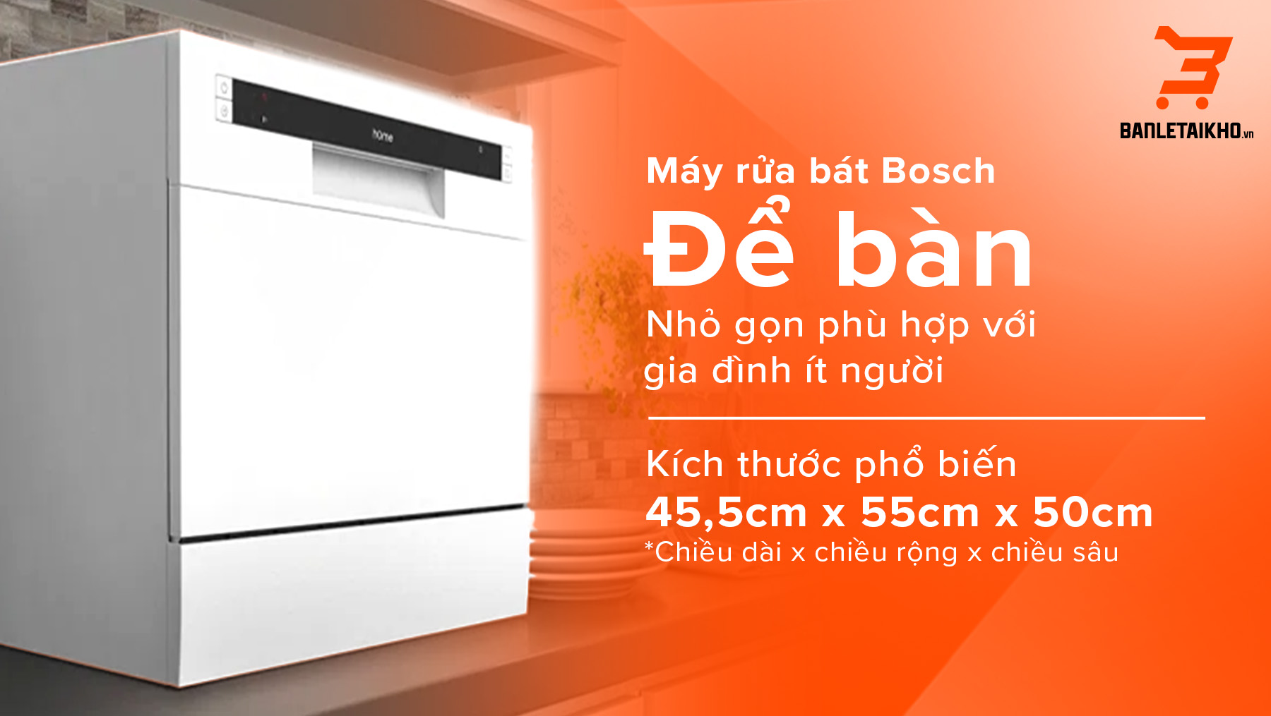 Tìm hiểu kích thước máy rửa bát Bosch chi tiết nhất 2025 5 Máy rửa bát Bosch để bàn, kích thước nhỏ gọn, phù hợp với những gia đình ít người