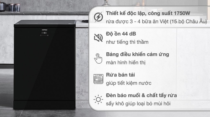Kích thước máy rửa bát Hafele lựa chọn hoàn hảo cho không gian bếp 3 Kích thước máy rửa bát hafele