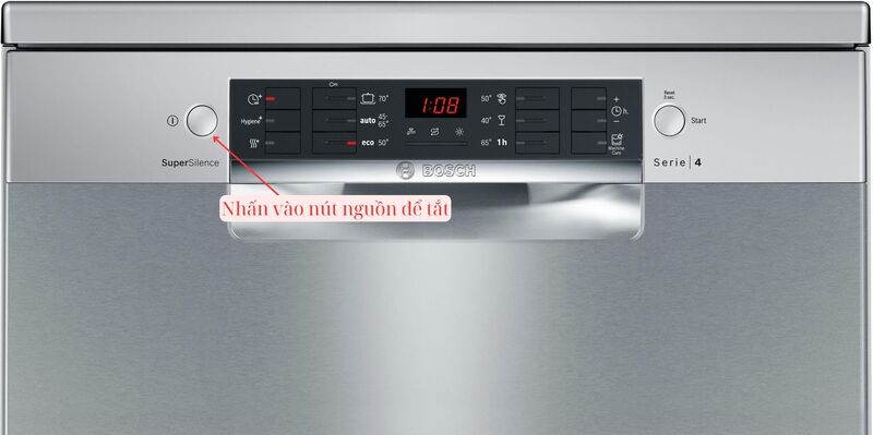 Hướng dẫn sử dụng máy rửa bát Bosch sms46mi05e chi tiết nhất 7 Cách tắt máy rửa bát bosch SMS46MI05E