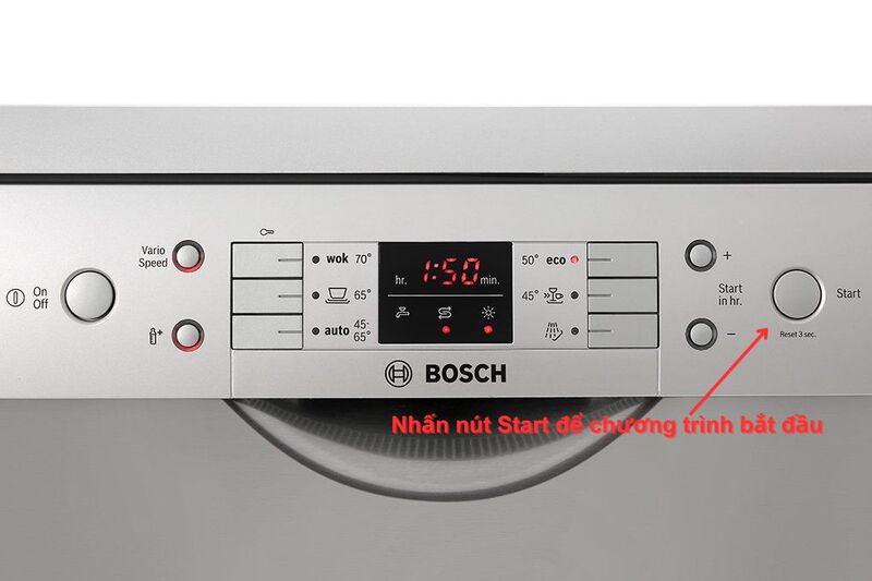 Hướng dẫn sử dụng máy rửa bát Bosch Sms63l08ea chi tiết nhất 3 Thiết lập chương trình rửa bát cho máy