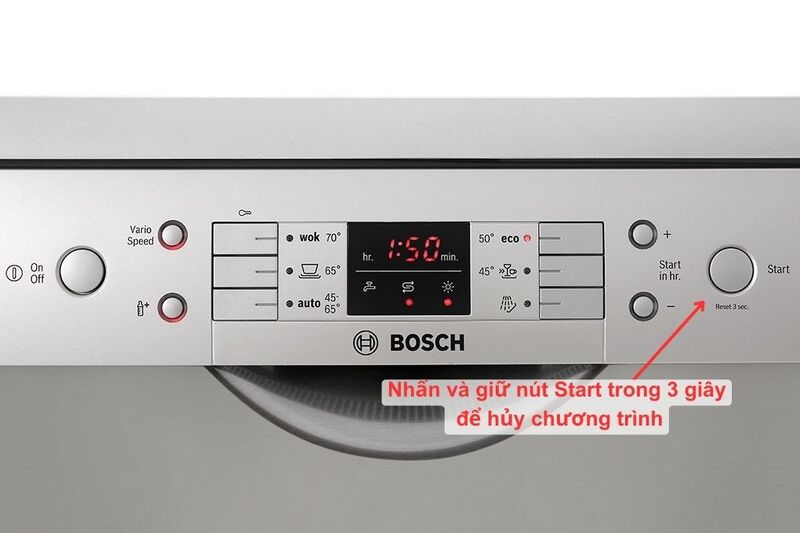 Hướng dẫn sử dụng máy rửa bát Bosch Sms63l08ea chi tiết nhất 4 Thay đổi chương trình rửa