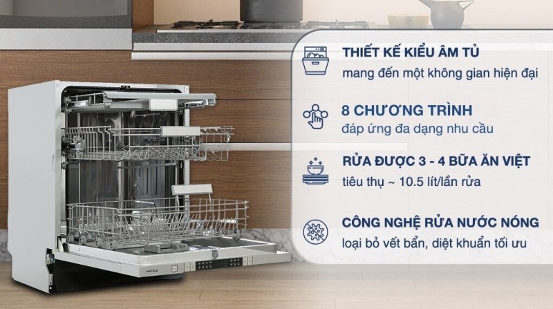 Kích thước máy rửa bát Hafele lựa chọn hoàn hảo cho không gian bếp 2 kích thước máy rửa bát hafele