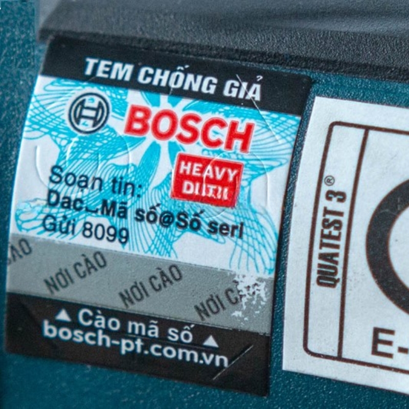 Hướng dẫn kiểm tra máy rửa bát Bosch chính hãng bạn nên biết 2 Kiểm tra tem chống hàng giả trên than máy rửa bát Bosch uy tín