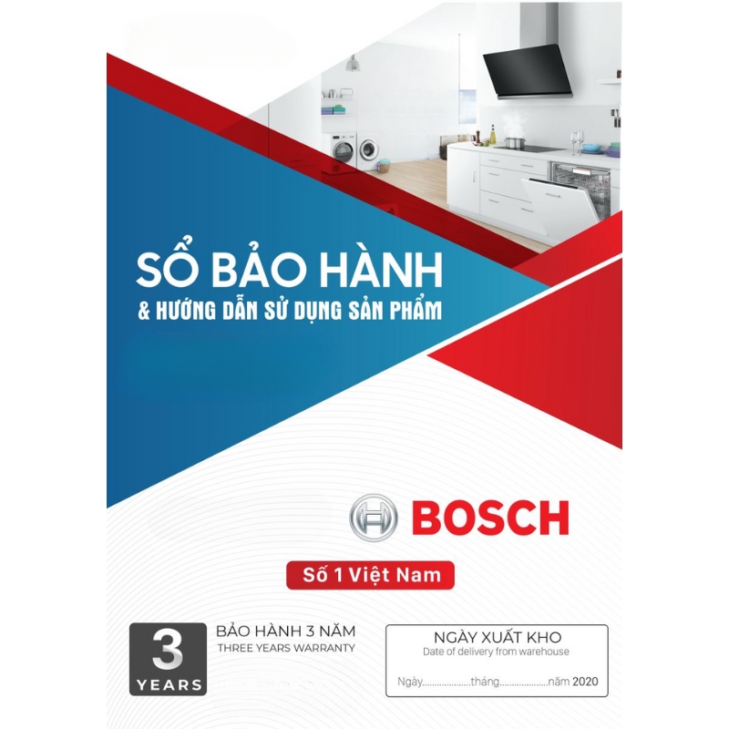 Hướng dẫn kiểm tra máy rửa bát Bosch chính hãng bạn nên biết 4 Máy rửa bát Bosch chính hãng cung cấp chế độ bảo hành uy tín kéo dài 3 năm