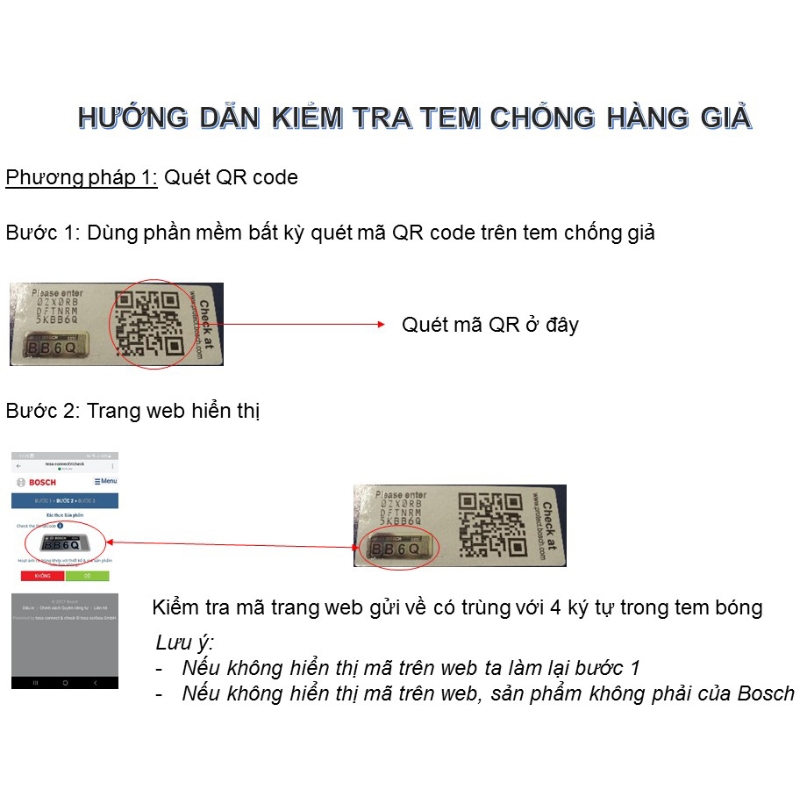 Hướng dẫn kiểm tra máy rửa bát Bosch chính hãng bạn nên biết 5 Bạn có thể kiểm tra sản phẩm bosch chính hãng bằng mã QR Code