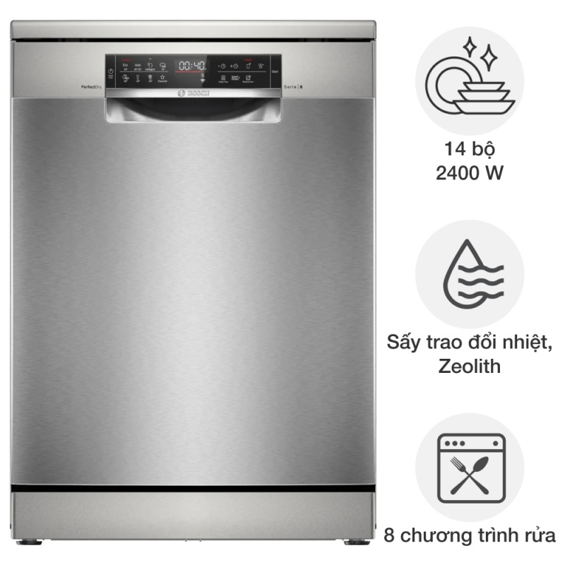 Máy rửa bát Bosch nào sấy khô nhất