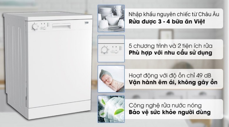7 máy rửa chén độ ồn thấp dưới 50dB đáng mua nhất năm 2025