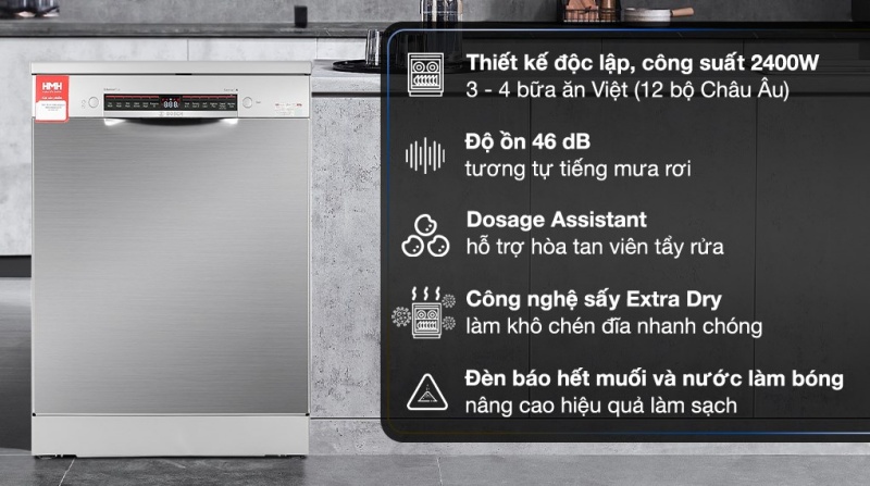 7 máy rửa chén độ ồn thấp dưới 50dB đáng mua nhất năm 2025 5 máy rửa chén độ ồn thấp