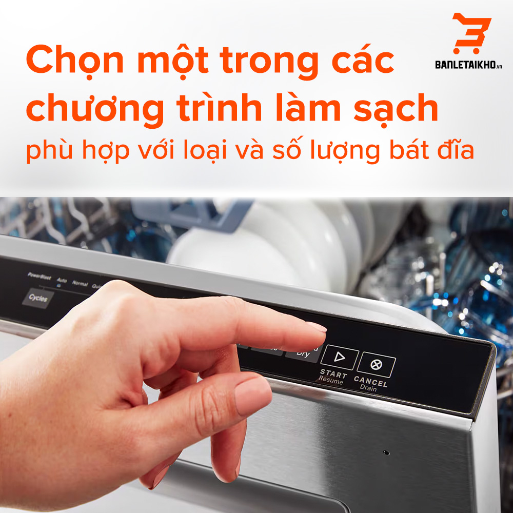 Hướng dẫn sử dụng máy rửa bát Bosch cho người mới sử dụng 6 Chọn một trong các chương trình rửa phù hợp với loại và số lượng bát đĩa
