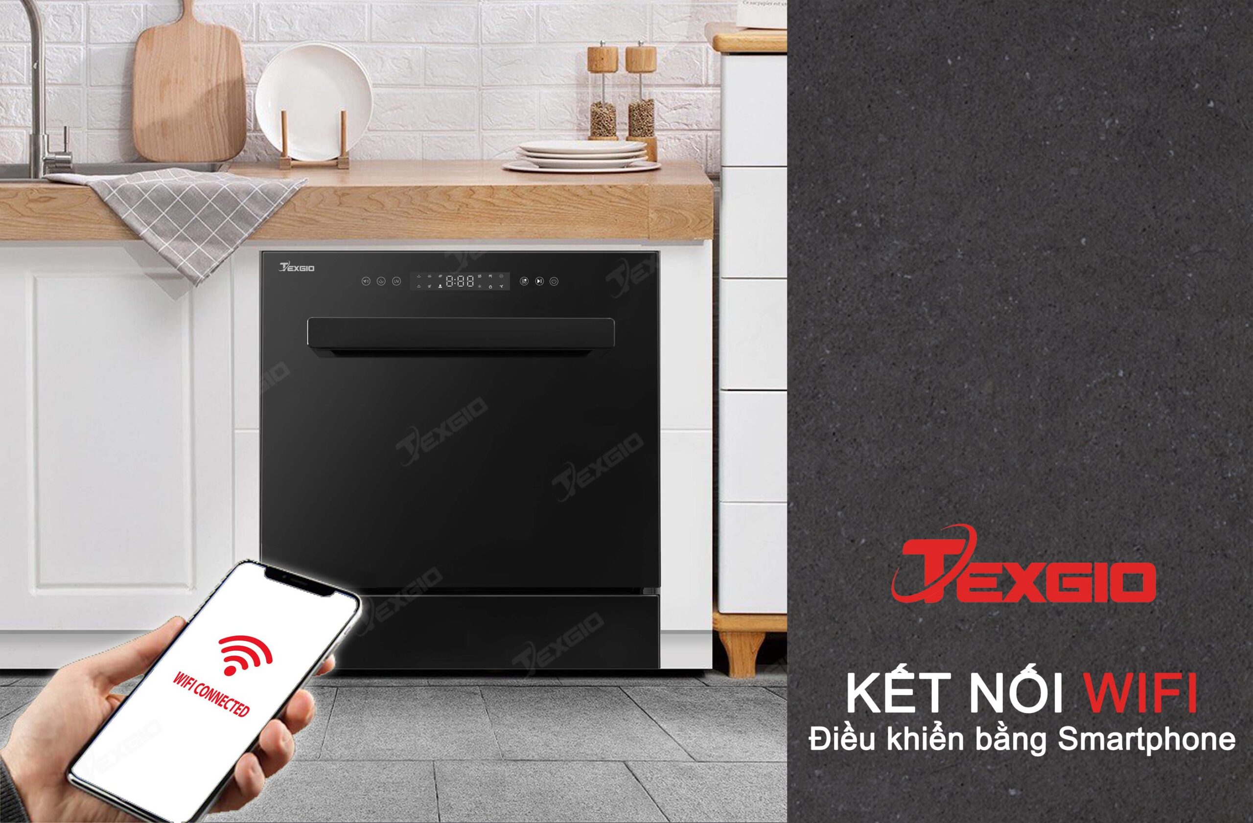 Máy rửa chén Texgio Dishwasher TGWFD78GB