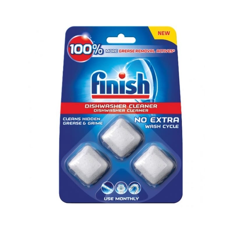 Viên vệ sinh máy rửa chén Finish – Vỉ 3 viên