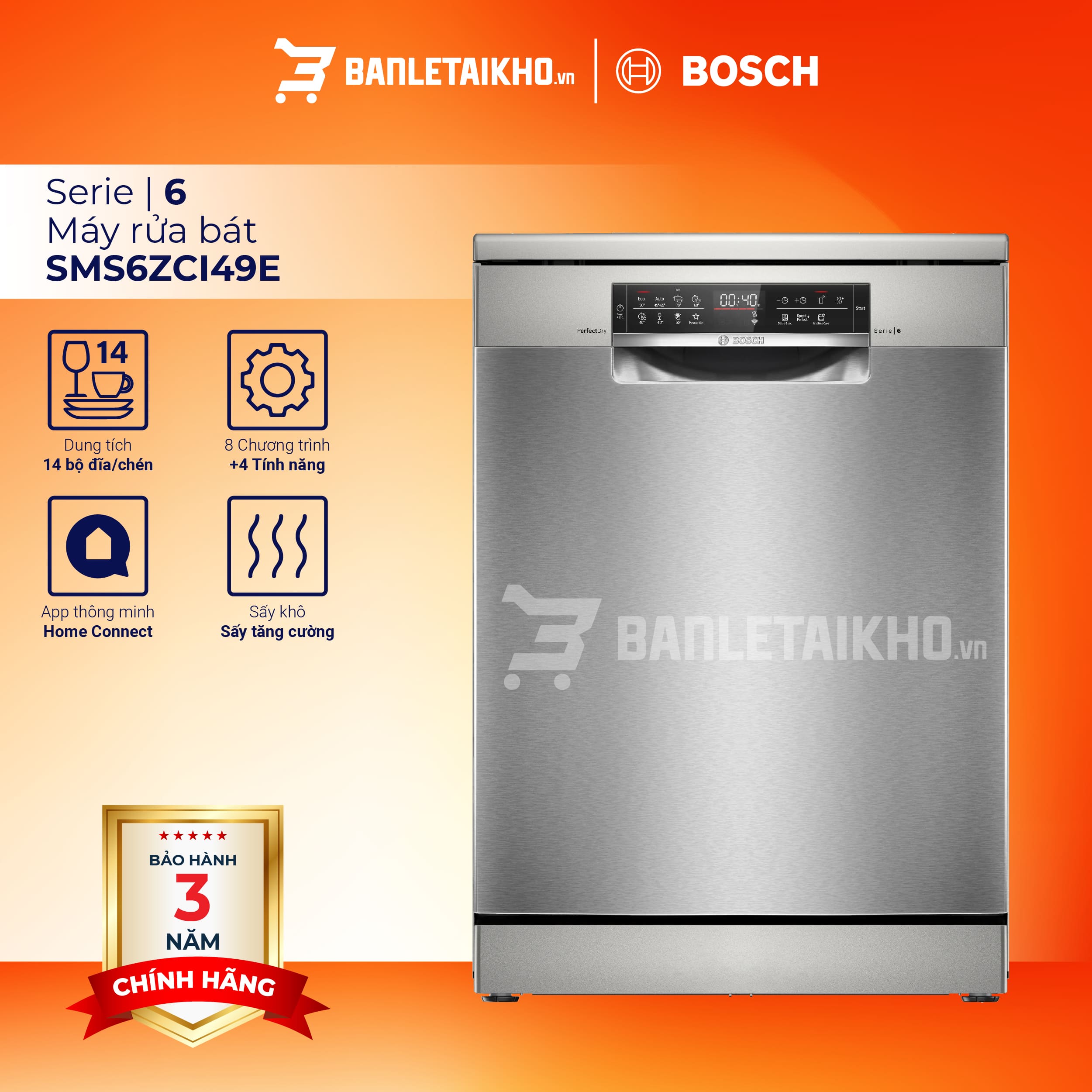 máy rửa bát bosch sms6zci49e