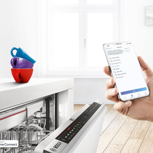 Máy rửa chén Bosch cho phép bạn kết nối máy rửa bát với hệ thống quản lý năng lượng của gia đình