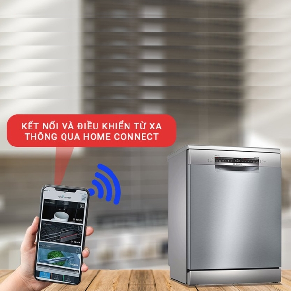 Home Connect sẽ tự động gửi thông báo đến điện thoại khi chu trình rửa kết thúc