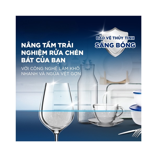 Chế độ này sẽ giữ chén bát thủy tinh an toàn trong quá trình rửa, hạn chế va đập và trầy xước