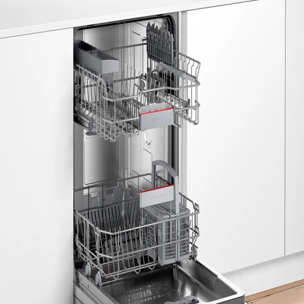 Rackmatic cho phép bạn điều chỉnh độ cao của khay rửa linh hoạt, phù hợp với kích thước và số lượng chén bát
