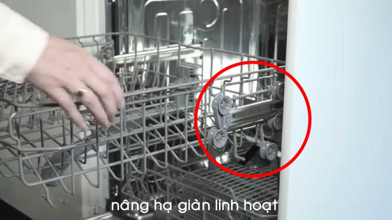 Giàn nâng hạ linh hoạt của máy rửa chén Texgio Dishwasher TGF3815S