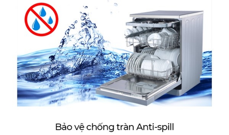 Chế độ bảo vệ chống tràn Anti-Spill của máy rửa chén Texgio Dishwasher TGF6019B