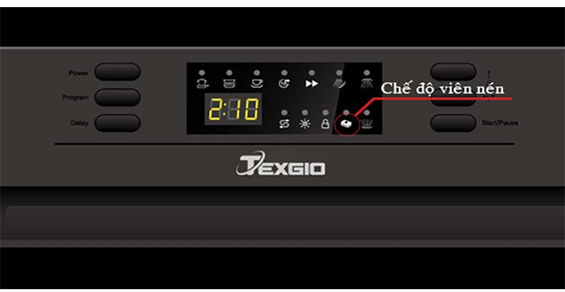 Texgio Dishwasher TGF6019B được trang bị chương trình rửa chuyên biệt cho viên nén 3 trong 1