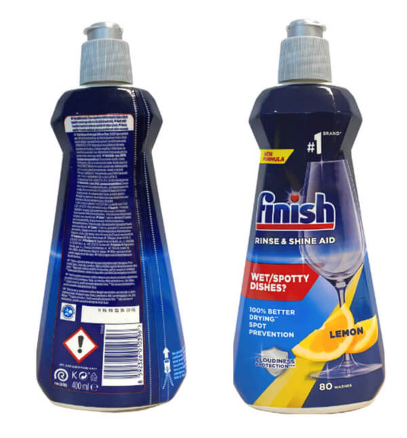 Nước làm bóng Finish 800ml Lemon có dung tích lớn.