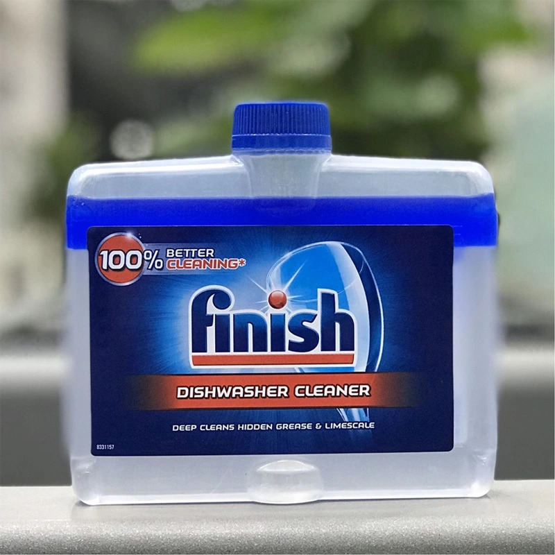 Nước vệ sinh máy rửa chén Finish 250ml làm sạch sâu vôi và chất béo.