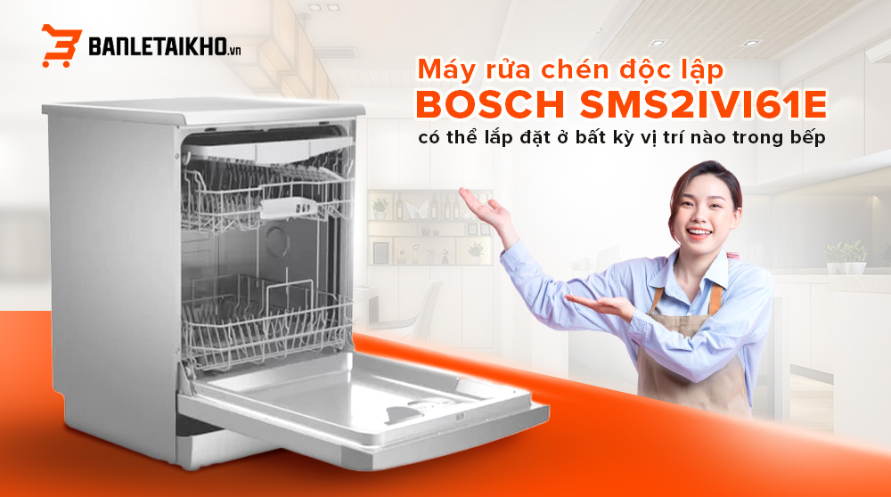 Tổng quan thiết kế của máy rửa chén sms2ivi61e