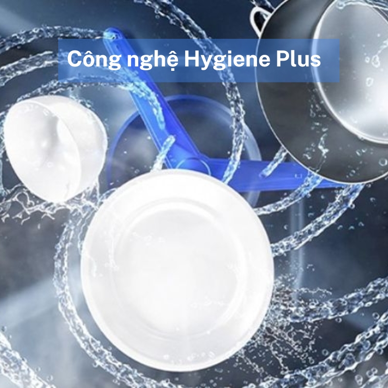 Máy rửa bát Kocher KDEU-8835 tích hợp tính năng Hygiene Plus diệt sạch vi khuẩn