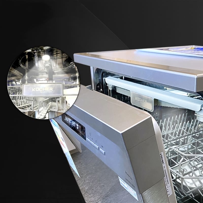 Chức năng tự động mở cửa của máy rửa bát Kocher KDEU-8835 giúp tăng cường hiệu quả sấy khô