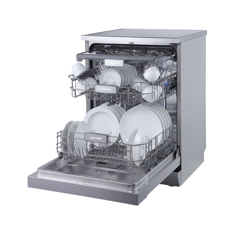 Tất cả ống dẫn và dây điện được xếp gọn phía sau của máy rửa bát Kocher KDEU-8835 