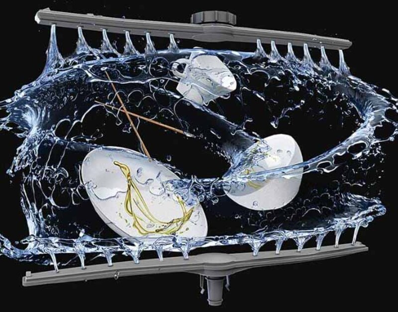 Công nghệ Vortex trang bị 4 vòi phun làm sạch bát đĩa hiệu quả