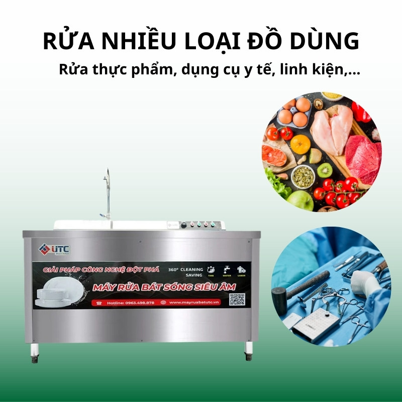 Máy rửa bát siêu âm UTC - 1500HS