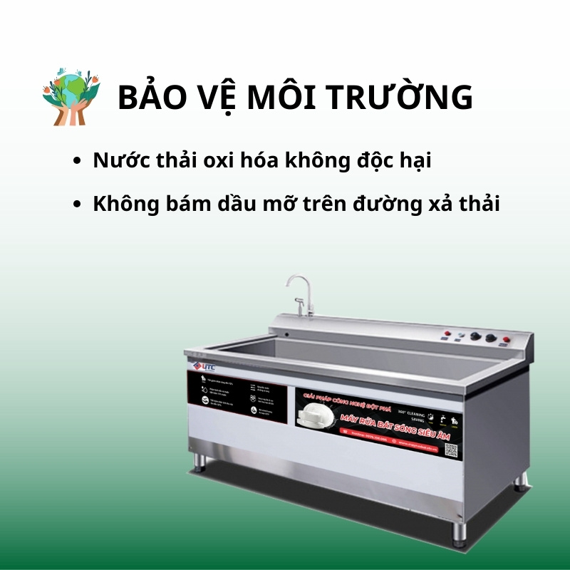Máy rửa bát siêu âm UTC - 1500HS 