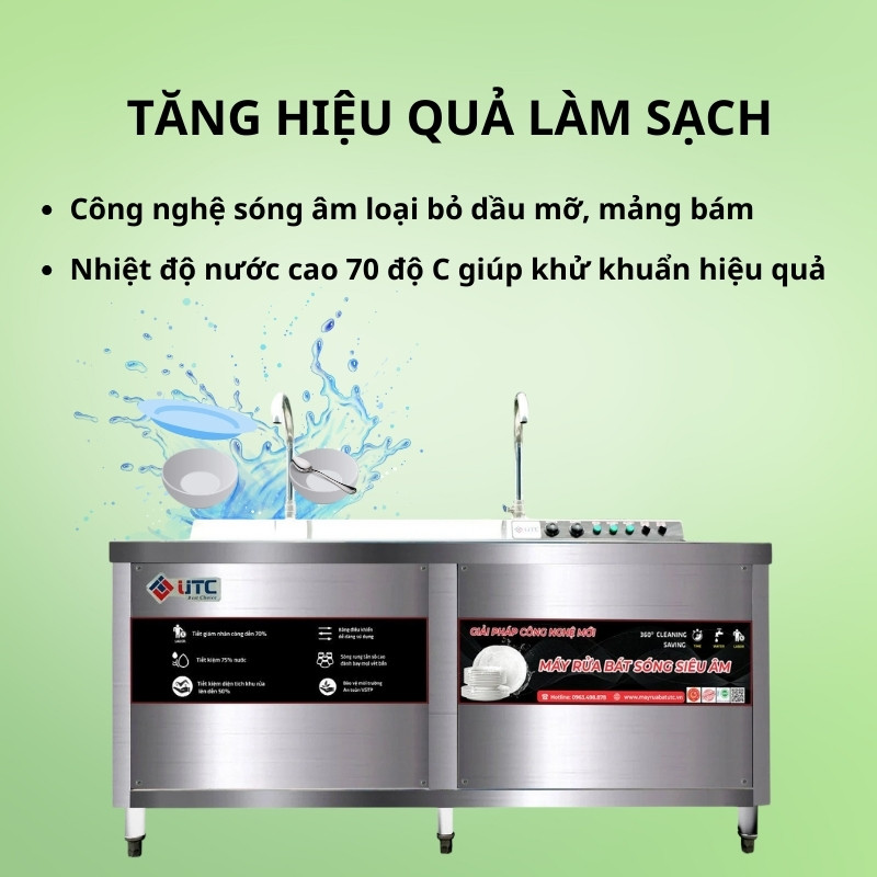 Máy rửa bát siêu âm UTC-2400HD