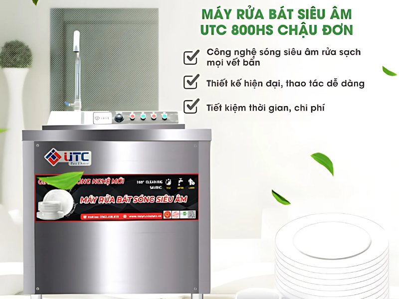 Máy rửa bát siêu âm UTC - 800HS
