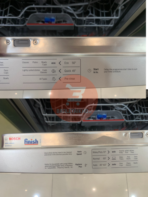 Thông tin các chương trình rửa của máy rửa bát BOSCH SMS63L08EA