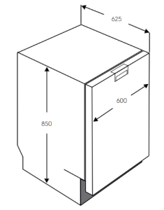 Bản vẽ kích thước Máy Rửa Chén Độc Lập Electrolux ESF5206LOW